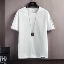 Summer short sleeve T-shirt male pure cotton 2021 new trendy half sleeve blouse easy summer dress body shirt for mens clothing