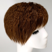 Wig female head hair cover white hair corn hot short hair invisible simulation hair replacement block bangs wig piece