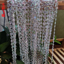 Net red connection bead chain acrylic wedding stage road lead crystal tree ceiling wedding scene background bead curtain