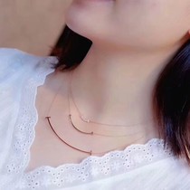 T Home smile necklace 18K gold smiling face necklace full diamond choker rose gold smile necklace diamond custom made