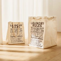 Cotton linen canvas Large handbag containing finishing bag drawing rope bunches pockets storage clothing clothes Luggage Moving Packing