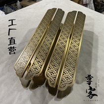 Chinese imitation antique large door handle ancient bronze black double open glass door wood door handle long strip Xiang Cloud engraving armrest