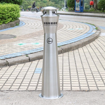 Stainless steel outdoor ash column can be fixed smoke extinguishing column vertical ash bucket public smoking bucket outdoor smoke extinguishing device