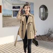 Wind clothes woman short style Temperament Small Subs 2022 Early Spring Autumn New Collection Waist Repair Pop 100 Ride Inglén Windcoats