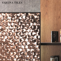 Metal mosaic tile bump three-dimensional toilet Kitchen restaurant bathroom wall tile Nordic TV background wall