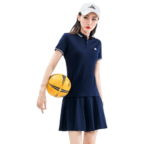 Golf Clothing Womens Set Korea 2021 New Fashion Plus Size Anti-Light Badminton Clothing Tennis Skirt Set