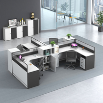 Desk Staff Table And Chairs Combined Cassette Brief Modern Office Staff Screen Desk Finance Six-person Table