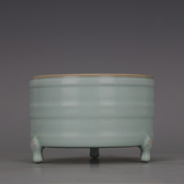 宋汝窯天青釉三足香炉 筆洗 景徳鎮 陶磁器 装飾品