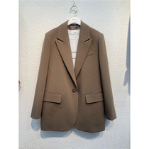 ins suit jacket female Korean version 2021 Spring and Autumn New loose temperament one button casual small suit coat tide