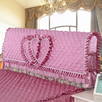 Bed headgear dust cover 1 8m bed about quilted removable and washable soft wood covers chuang tou zhao Korean version of