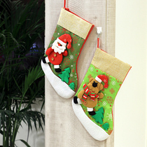 Christmas sockChristmas gift bag gift bag bed sockhead window decoration for Christmas tree decoration hanging