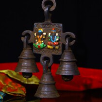 Tibet take old copper padding thread weaving hand tapping Bell zan ke Bell stroke color wind chimes multiplier Bell