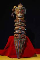 Folk collection Old handmade pinch inlaid jewel jewel Long 34 cm