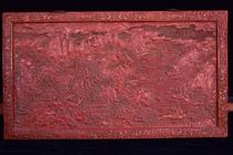 Folk Collection Old Beijing lacquerware Old and red lacquerware large hanging screen screen