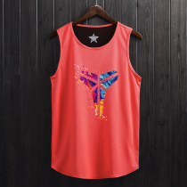 Loose two-sided sports fitness vest mens jersey custom fashion casual running breathable sleeveless training T-shirt