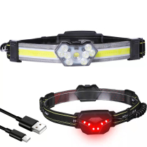 Adjust angle headlight COB Amazon new camping outdoor sports fishing running repair USB charging emergency