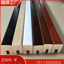 New Chinese solid wood card glass hand guard Stair wall lamp strip tempered open slot Wrought iron Stainless steel oak new product