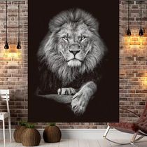 Animal lion Net red hanging cloth ins Wind dormitory decoration cloth bedroom tapestry bedside live photo background fabric art