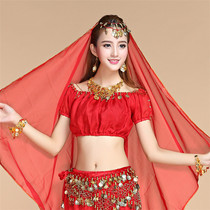 Belly dance jewelry belly dance veil Indian dance dance veil gilt hanging coin head belly dance headscarf