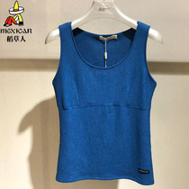 Rice Straw Man Plus Suede Warm Vest Woman Winter Grinding thickened Modale Cotton Close waistcoat waistcoat DC14809