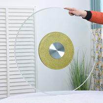 Hotel Round Table Dining Table Turntable Hotel Tempered Glass Rotary Table Disc Domestic Dining Table Subtable Base Explosion Protection