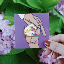 No. 3 black shop movie Wenchuang surrounding original illustration sea wave rainbow paint badge brooch 20 06 Rainbow