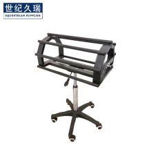Rotary saddle rack floor-mounted saddle rack put saddle rack alloy telescopic rotating saddle rack put saddle belt wheel 5 wheels