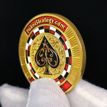 Las Vegas chip poker spade medal lucky badge good luck coin collection small gift gift