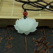 Natural Afghan Jade Lotus pendant jade pendant jewelry gift accessories necklace women lose money to earn popularity