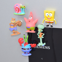 Family portrait Spongebob refrigerator sticker magnet Childrens three-dimensional strong magnet suction magnet buckle home decoration gift