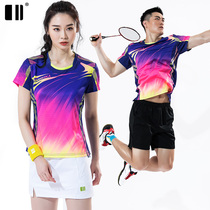 Single and double number 2020 new badminton suit womens suit tennis suit quick-drying sports culottes short-sleeved mens custom jersey