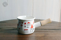 One meter enamel micro-blemish 500ml export Japanese fruit House mini enamel milk pot breakfast food supplement pot