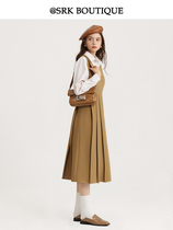 SRK Small Man Strap Skirt 2022 New Womens Autumn Pear Shaped Figure Slim Temperament French Dress Sense of Luxury