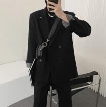 8 25new A tea and Agu dark design suit jacket mens autumn loose trend Ruffian handsome suit
