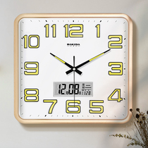 Baccorda Nighttime Hanging Bell Bedroom Silent Creative Watch Living Room Modern Fashion Quartz Clock Home Square Clock