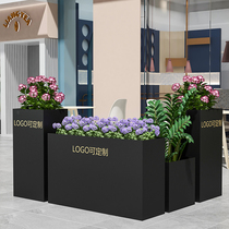 Custom outdoor wrought iron flower box Sales department partition fence Flower rack Flower trough flower bed Commercial street flower flower per flower