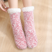 Japanese sleep socks women warm trend home Japanese warm feet plus velvet fashion warm plush girl wild