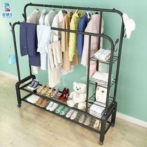 Simple drying rack floor-to-ceiling bedroom household hanger Rod simple folding storage and cold drying clothes shelf