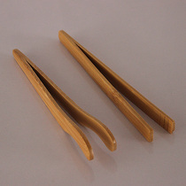 Teacup clip tweezers bamboo bend clip single non-slip toothed tea ceremony accessories retro loss inventory handling clearance