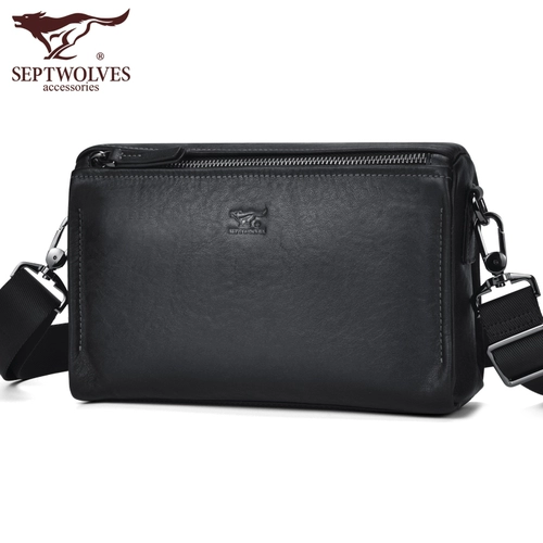 Septwolves, модная универсальная сумка через плечо для отдыха, сумка с петлей на руку, сумка на одно плечо, из натуральной кожи