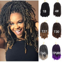 Spring twister Crochet Braids Hair Extension 8inch small Spring braid wig