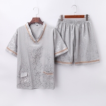 Sweat steaming clothes Female pure cotton mens plus fat sauna clothes Foot massage yukata Hotel bathrobe couple massage bath clothes