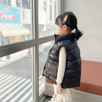 Autumn and winter new childrens down cotton vest male and female children baby wearing warm cotton vest children thick horse clip