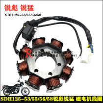 Suitable for New Continent Honda CB125 Ruibiao Ruimeng stator SDH125-53-55-56-58 Magneto coil