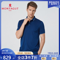 Dreamtejiao summer new mens business casual 100% mulberry silk solid color fashion lapel short-sleeved polo shirt men