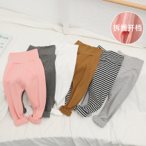 Baby pure cotton pants large PP spring autumn newborn baby fart pants male and female baby high waist and belted underpants to wear outside