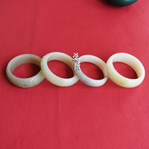 (Borneo flower)Xinjiang Hetian seed material carved bracelet original leather primary color 55-58 ring mouth Hetian jade bracelet
