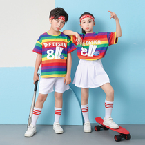 Childrens cheerleading uniforms primary school sports meeting lala dance dance performance clothing boys and girls jazz street dance clothing