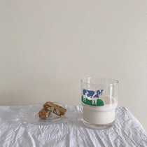 Lu Aa homemade green grassland milk glass Coffee Milk Cup