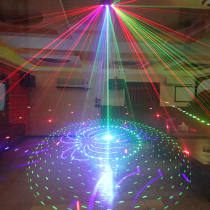 9-eye light spotlight mini home seven-color starry rotating sound control atmosphere beam stage light flashes
